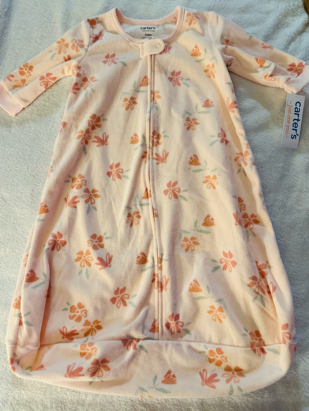 Carter's Peach-Pink Floral Sleep Sack